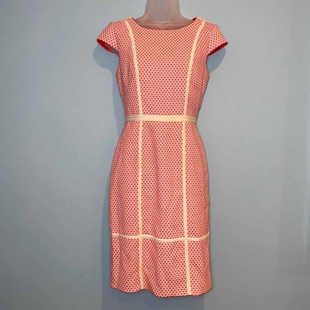 Adrianna Papell Patterned Sheath Midi Dress